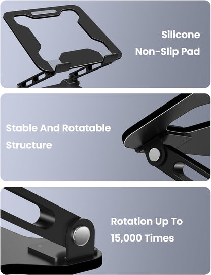 Adjustable Laptop Stand for Desk, Portable Airflow Laptop Riser Holder
