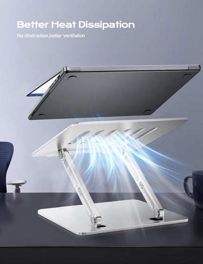 Adjustable Laptop Stand for Desk, Portable Airflow Laptop Riser Holder