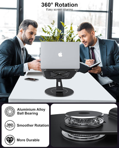 Adjustable Laptop Stand for Desk, Portable Airflow Laptop Riser Holder