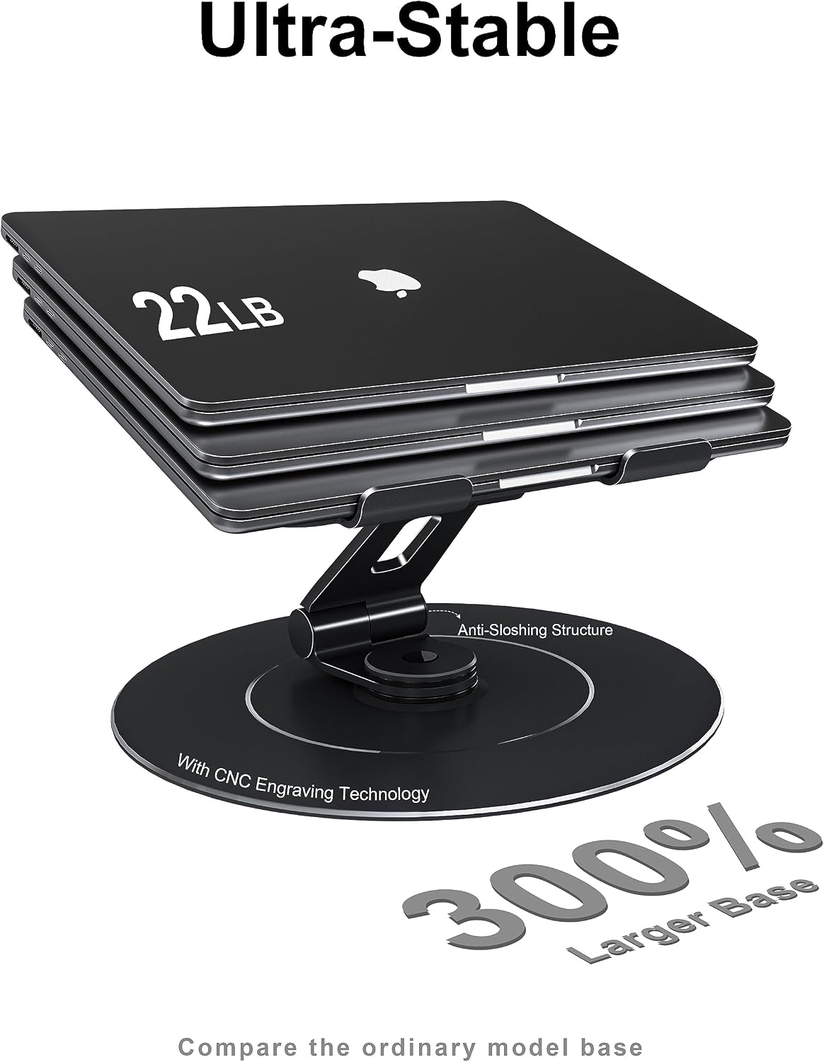Adjustable Laptop Stand for Desk, Portable Airflow Laptop Riser Holder