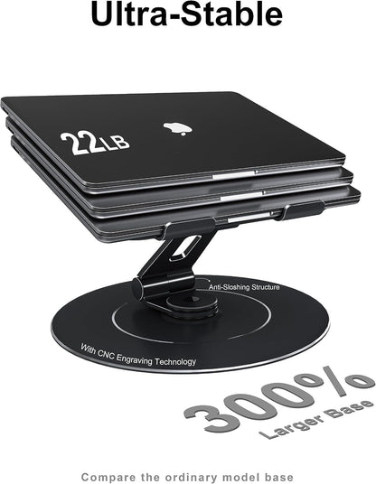 Adjustable Laptop Stand for Desk, Portable Airflow Laptop Riser Holder