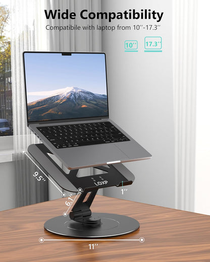 Adjustable Laptop Stand for Desk, Portable Airflow Laptop Riser Holder