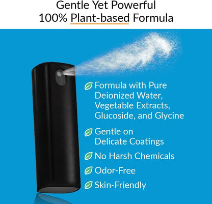 2-in-1 Screen Cleaner Spray with Built-in Microfiber Cloth for Laptops, Tablets, Phones, Car Screens, and Touchscreens, Streak-Free & Anti-Smudge, Large 0.68 fl oz (20ml) Bottle