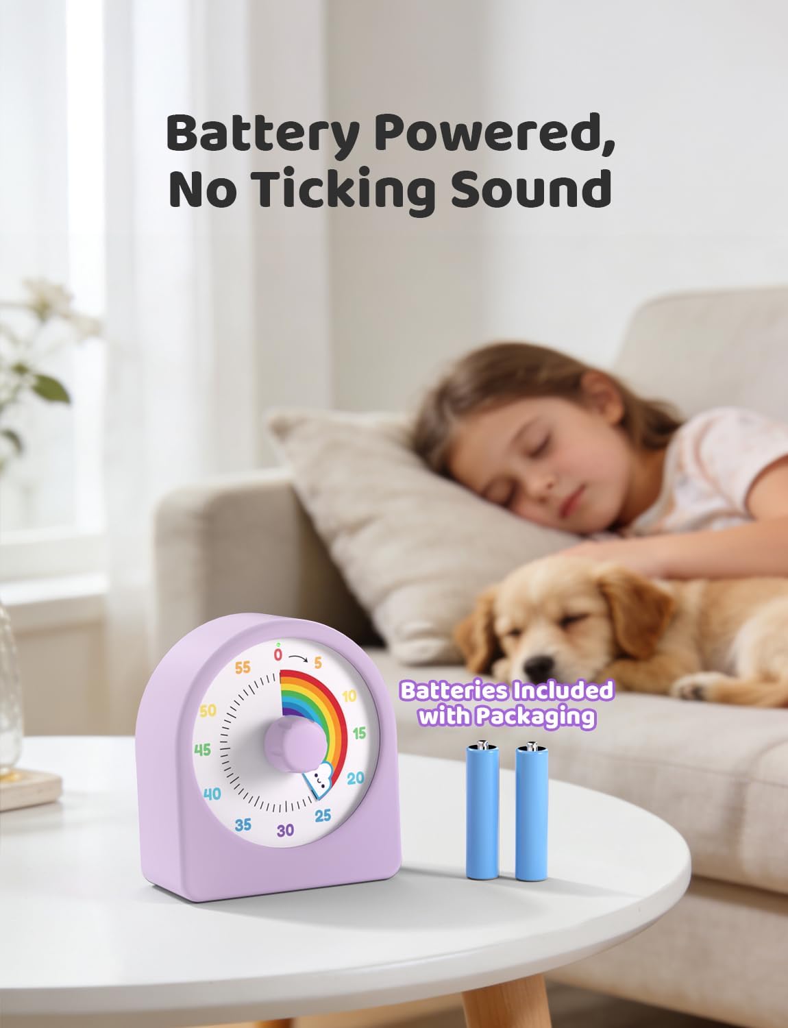 LIORQUE Visual Timer for Kids with Pause Function and Protective Case