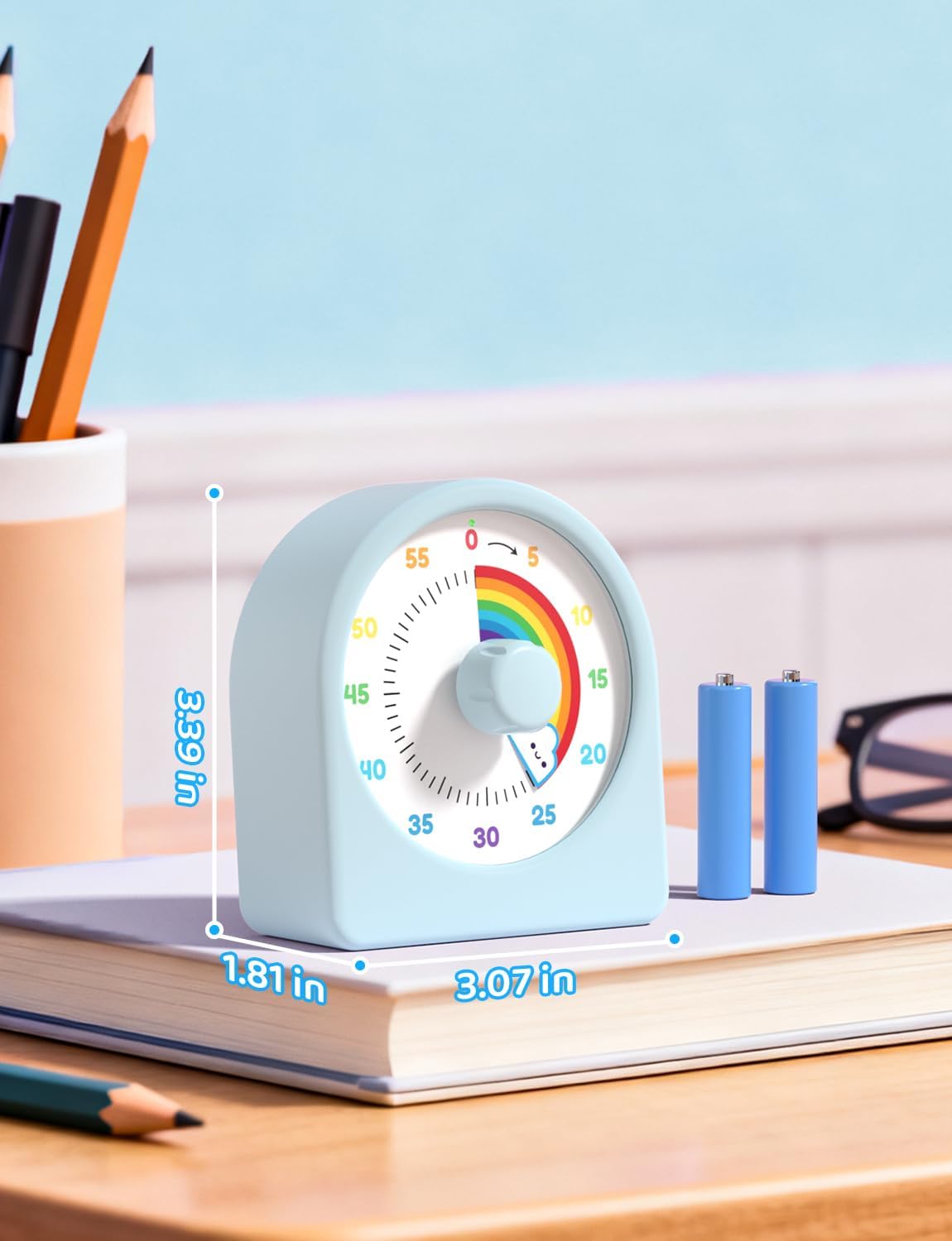 LIORQUE Visual Timer for Kids with Pause Function and Protective Case