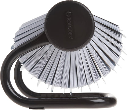 Open Metal Single Rotary File, 2 1/4" x 4", 500 Cards, Black