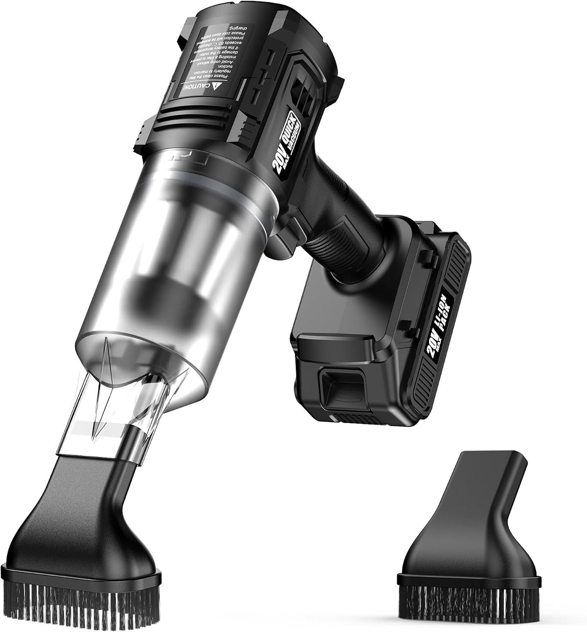 Cordless, 35000PA Strong Suction Handheld Vacuum with 2 Detachable Batteries, 60Min Runtime Portable Vacuum Cleaner for Car Detailing, Pet Hair, Home Couch & Office, 350ML XL Dust Cup