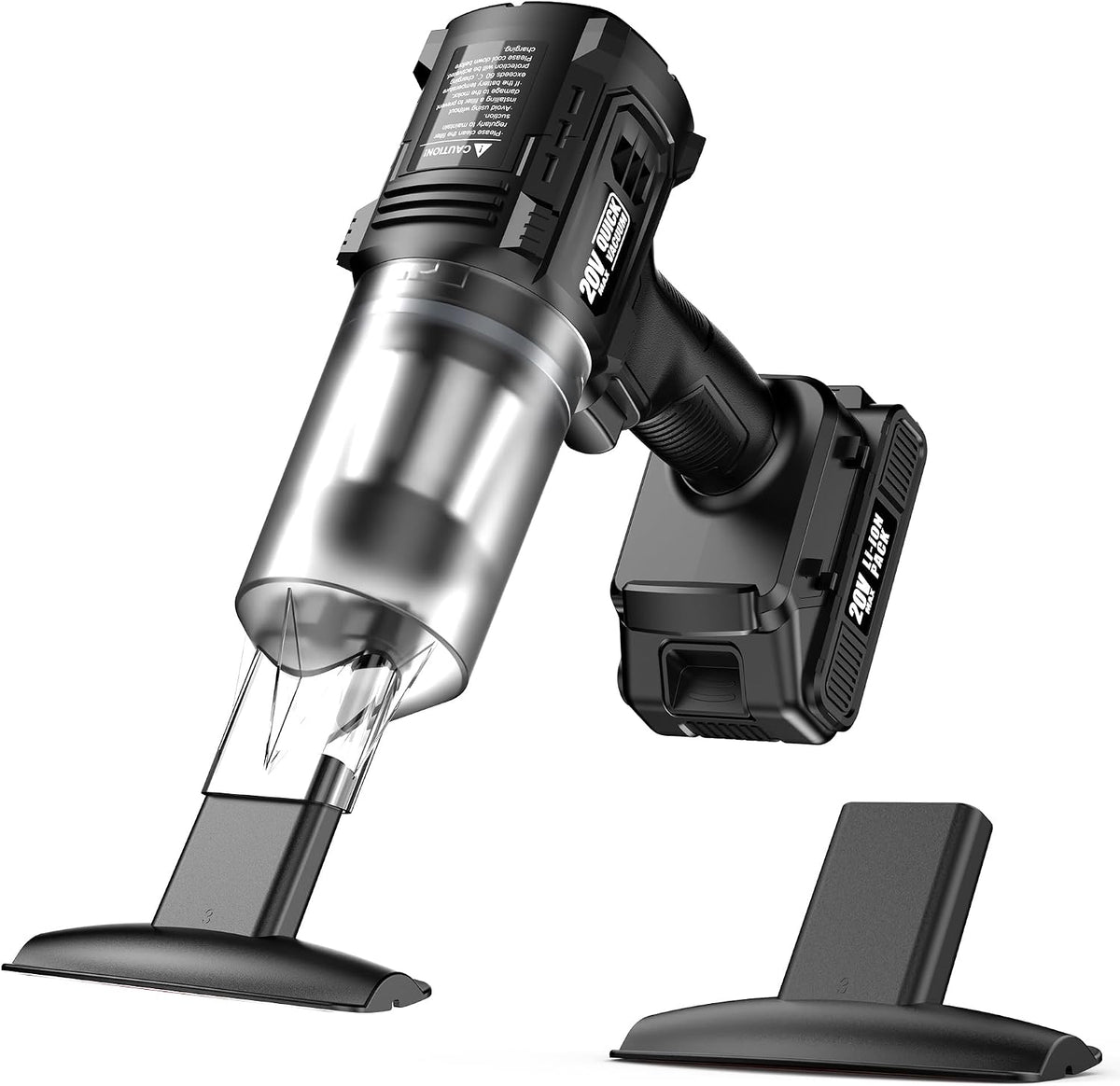 Cordless, 35000PA Strong Suction Handheld Vacuum with 2 Detachable Batteries, 60Min Runtime Portable Vacuum Cleaner for Car Detailing, Pet Hair, Home Couch & Office, 350ML XL Dust Cup