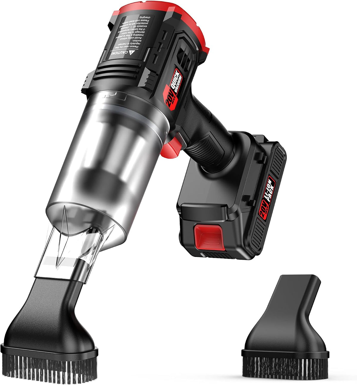 Cordless, 35000PA Strong Suction Handheld Vacuum with 2 Detachable Batteries, 60Min Runtime Portable Vacuum Cleaner for Car Detailing, Pet Hair, Home Couch & Office, 350ML XL Dust Cup