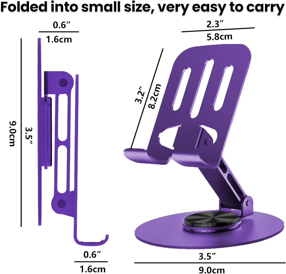 Universal Metal Cell Phone Stand, Purple
