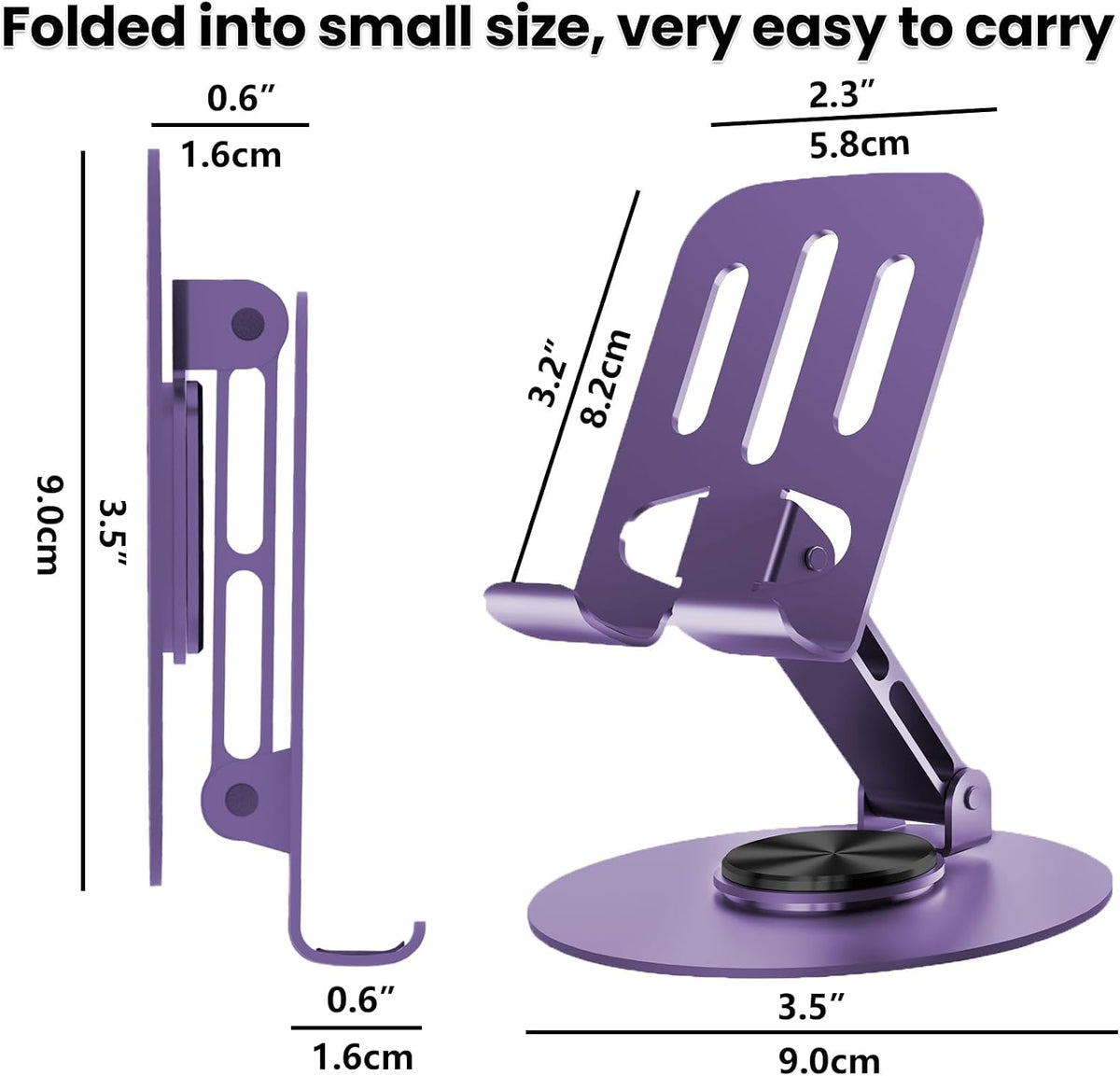Universal Metal Cell Phone Stand, Purple