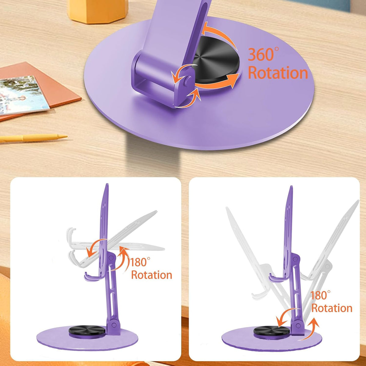 Universal Metal Cell Phone Stand, Purple