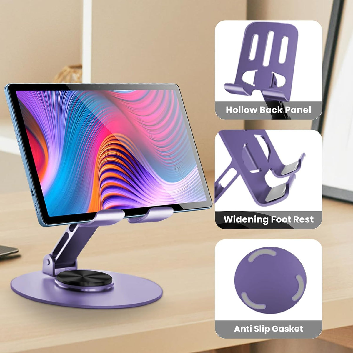 Universal Metal Cell Phone Stand, Purple