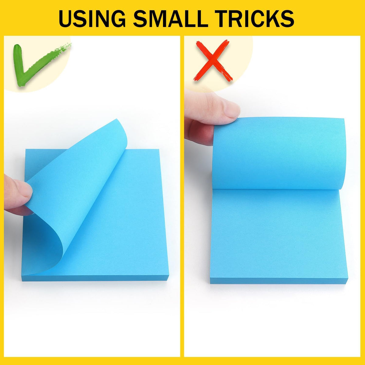 Sticky Notes 3x3 inch, 8 Bright Multi Colors, 85 Sheets/Pad