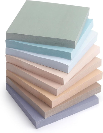 Sticky Notes 3x3 inch, 8 Bright Multi Colors, 85 Sheets/Pad