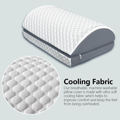 Foot Rest Pillow for Under Desk at Work Office Footrest High Density Memory Foam Cooling Fabric Height Adjustable Foot Elevation Firm Feet Rest