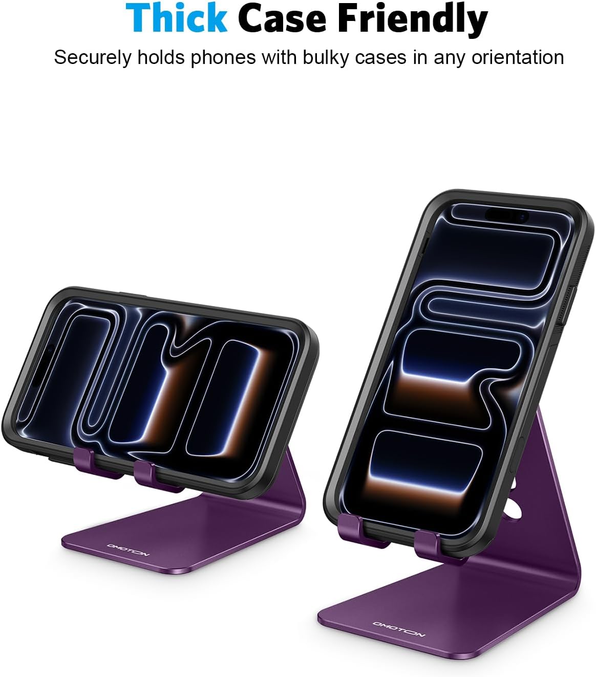 C2 Adjustable Aluminum Cell Phone Stand with Charging Cutout, Silver