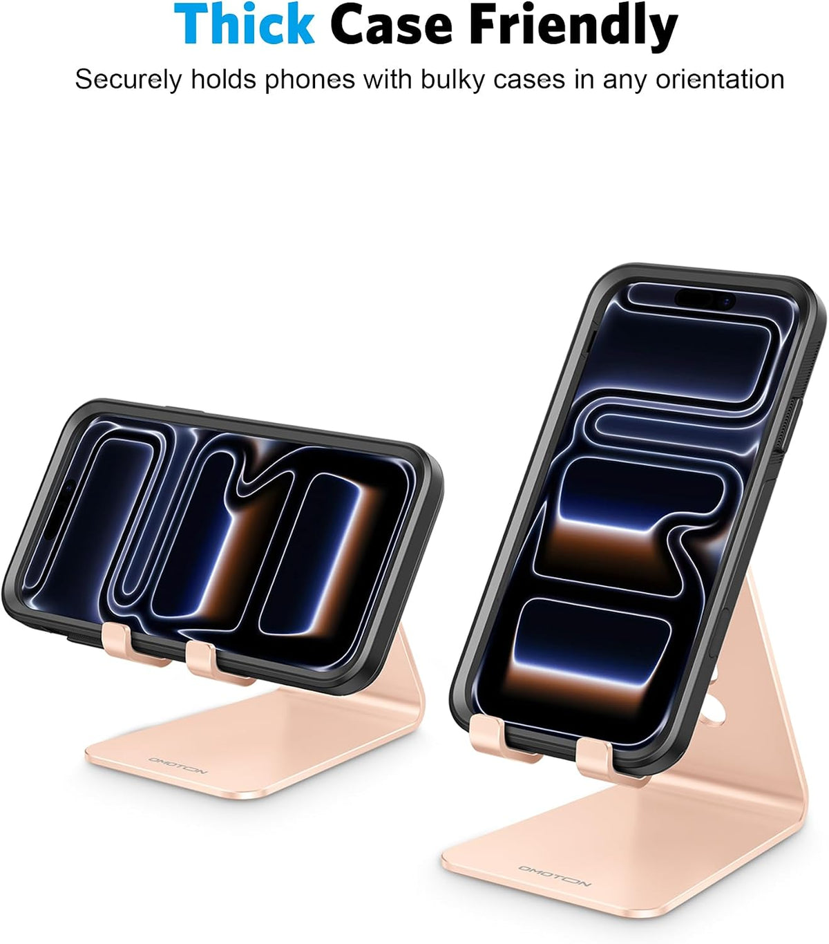 C2 Adjustable Aluminum Cell Phone Stand with Charging Cutout, Silver