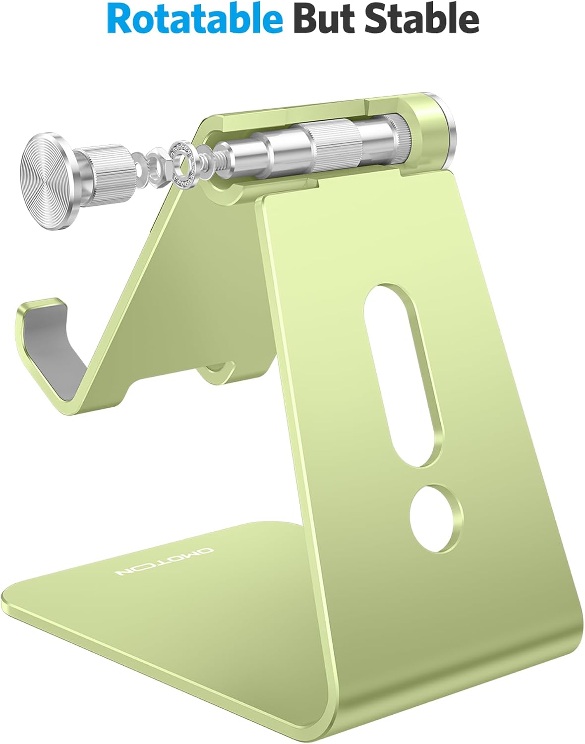 C2 Adjustable Aluminum Cell Phone Stand with Charging Cutout, Silver