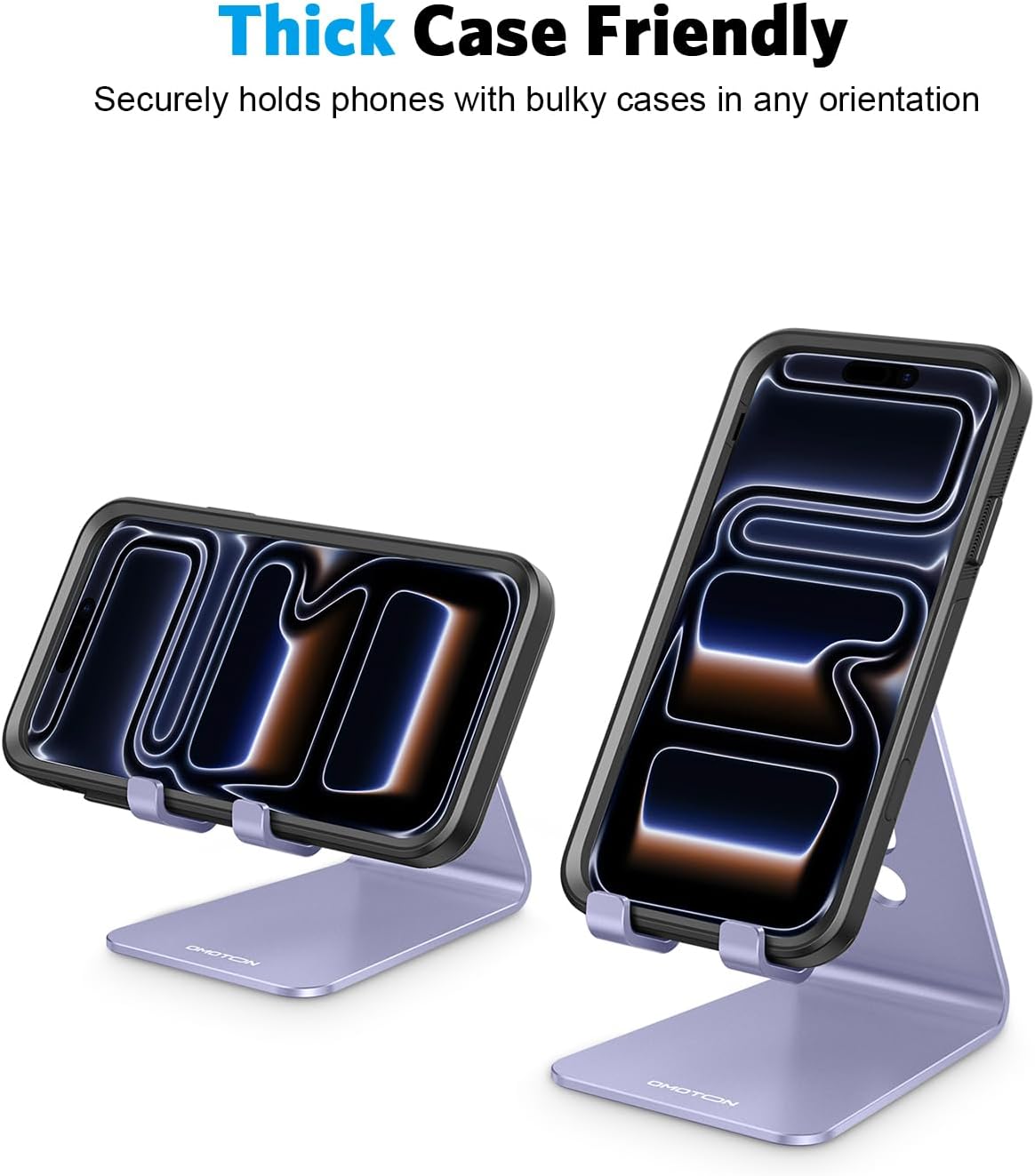 C2 Adjustable Aluminum Cell Phone Stand with Charging Cutout, Silver