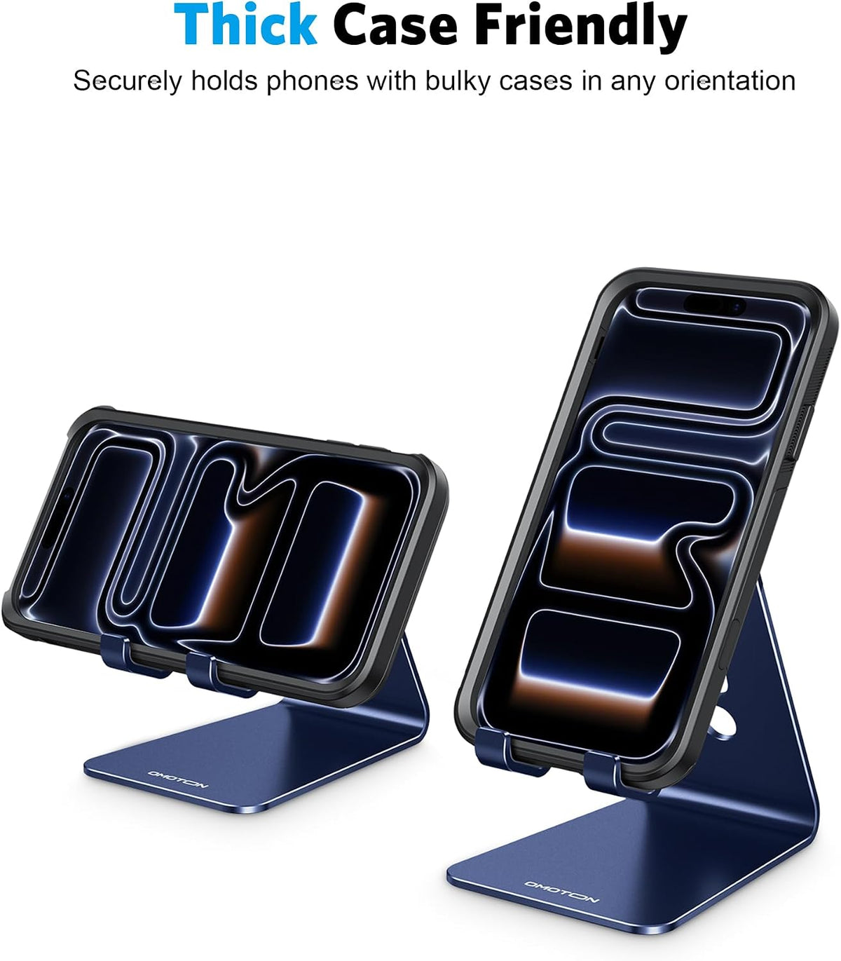 C2 Adjustable Aluminum Cell Phone Stand with Charging Cutout, Silver