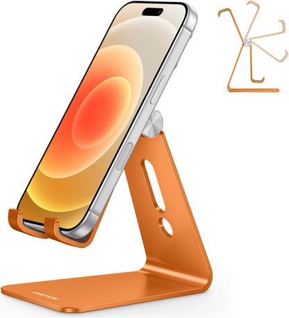 C2 Adjustable Aluminum Cell Phone Stand with Charging Cutout, Silver