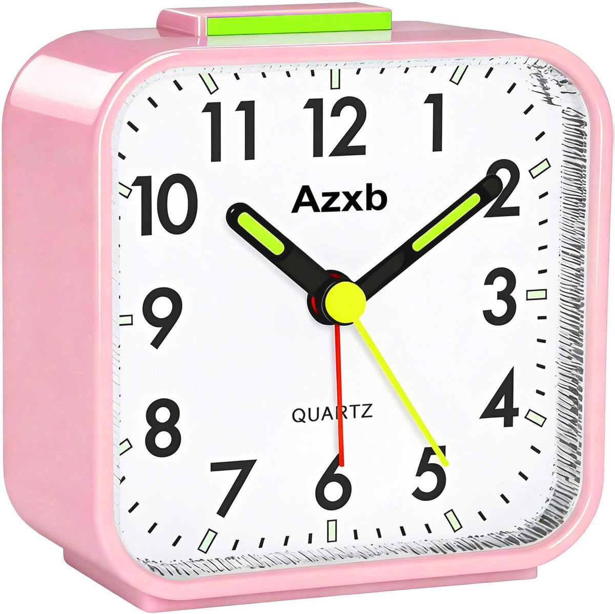 Analog Alarm Clock, Silent No Ticking Battery Operated Travel Alarm Clock with Night Light, Snooze, Loud Alarm, Luminous, Quiet Small Desk Clock for Bedrooms Deep Sleeper Adults Kids, Easy Set