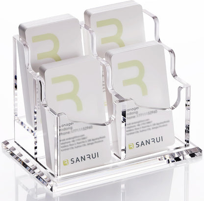 Acrylic Business Card Holder for Desk, Clear Vertical Card Organizer