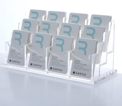 Acrylic Business Card Holder for Desk, Clear Vertical Card Organizer