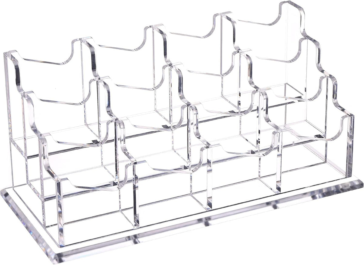Acrylic Business Card Holder for Desk, Clear Vertical Card Organizer