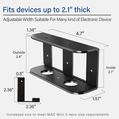 Under Desk Laptop Mount, Metal Under Desk Storage Holder, Black