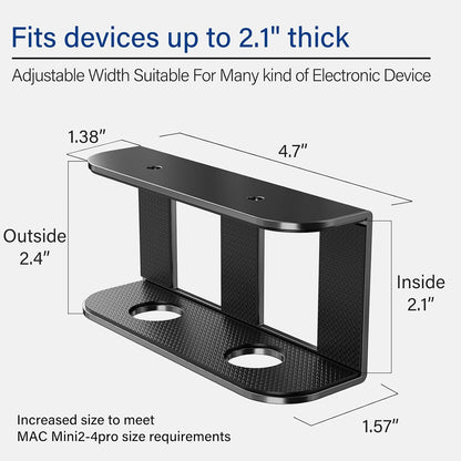 Under Desk Laptop Mount, Metal Under Desk Storage Holder, Black