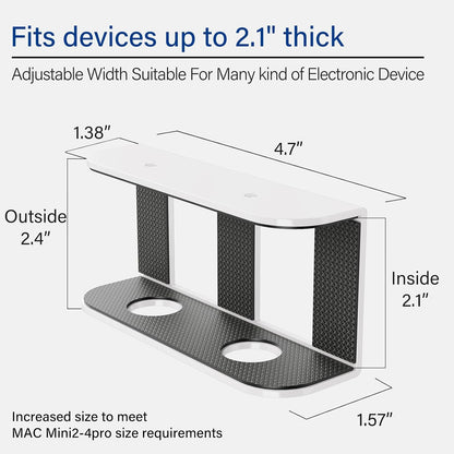 Under Desk Laptop Mount, Metal Under Desk Storage Holder, Black