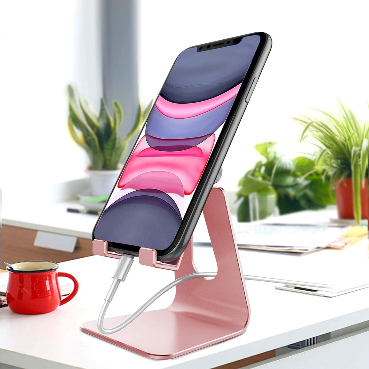 CreaDream Aluminum , Adjustable Phone Holder for Desk