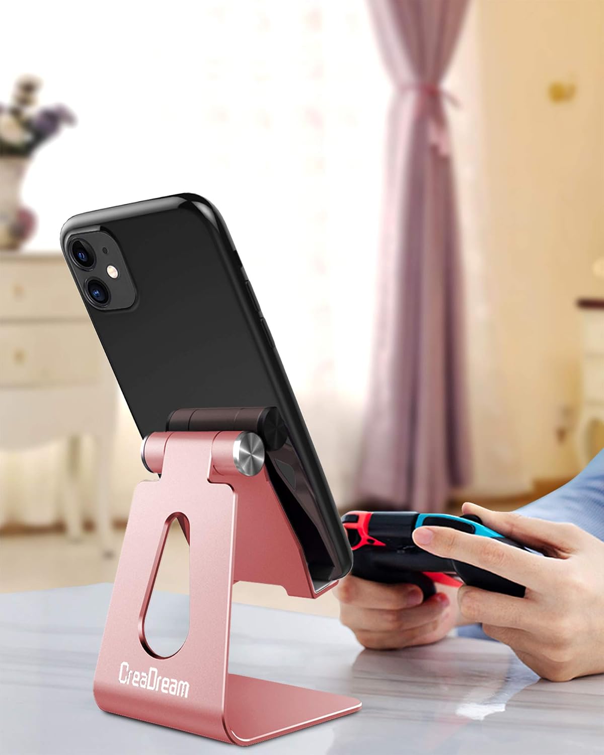 CreaDream Aluminum , Adjustable Phone Holder for Desk