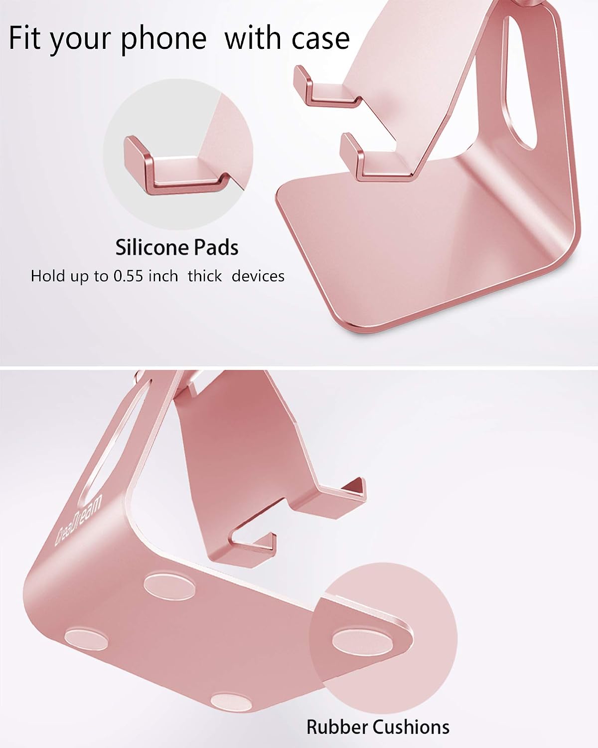 CreaDream Aluminum , Adjustable Phone Holder for Desk