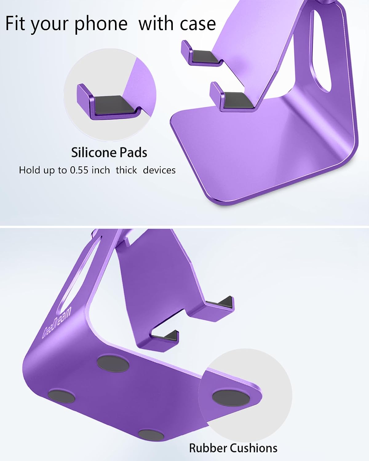 CreaDream Aluminum , Adjustable Phone Holder for Desk