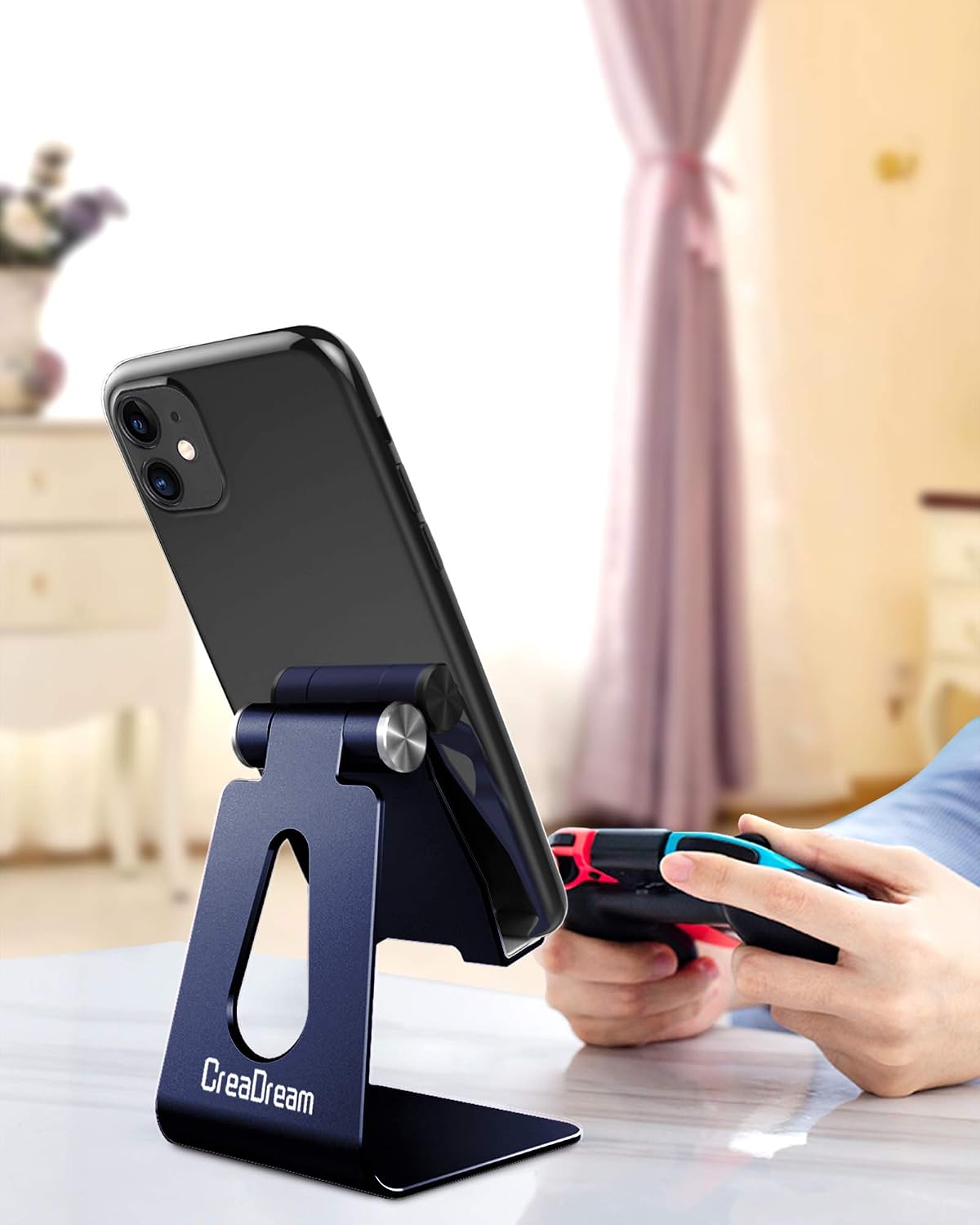 CreaDream Aluminum , Adjustable Phone Holder for Desk