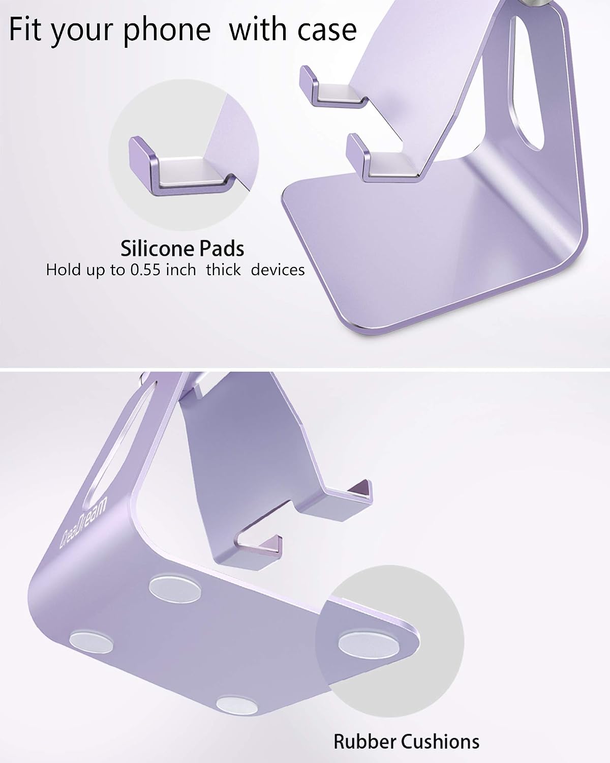 CreaDream Aluminum , Adjustable Phone Holder for Desk