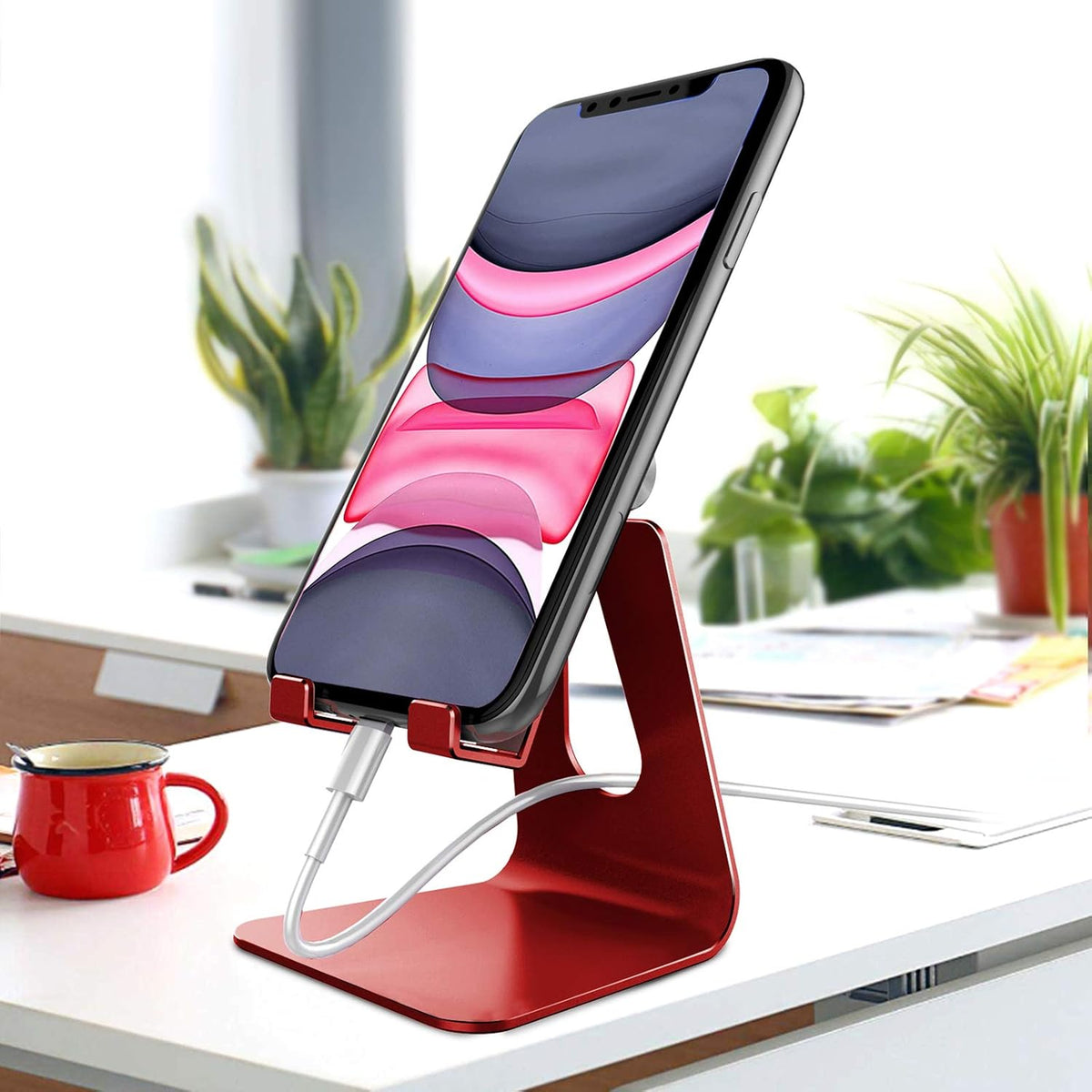 CreaDream Aluminum , Adjustable Phone Holder for Desk