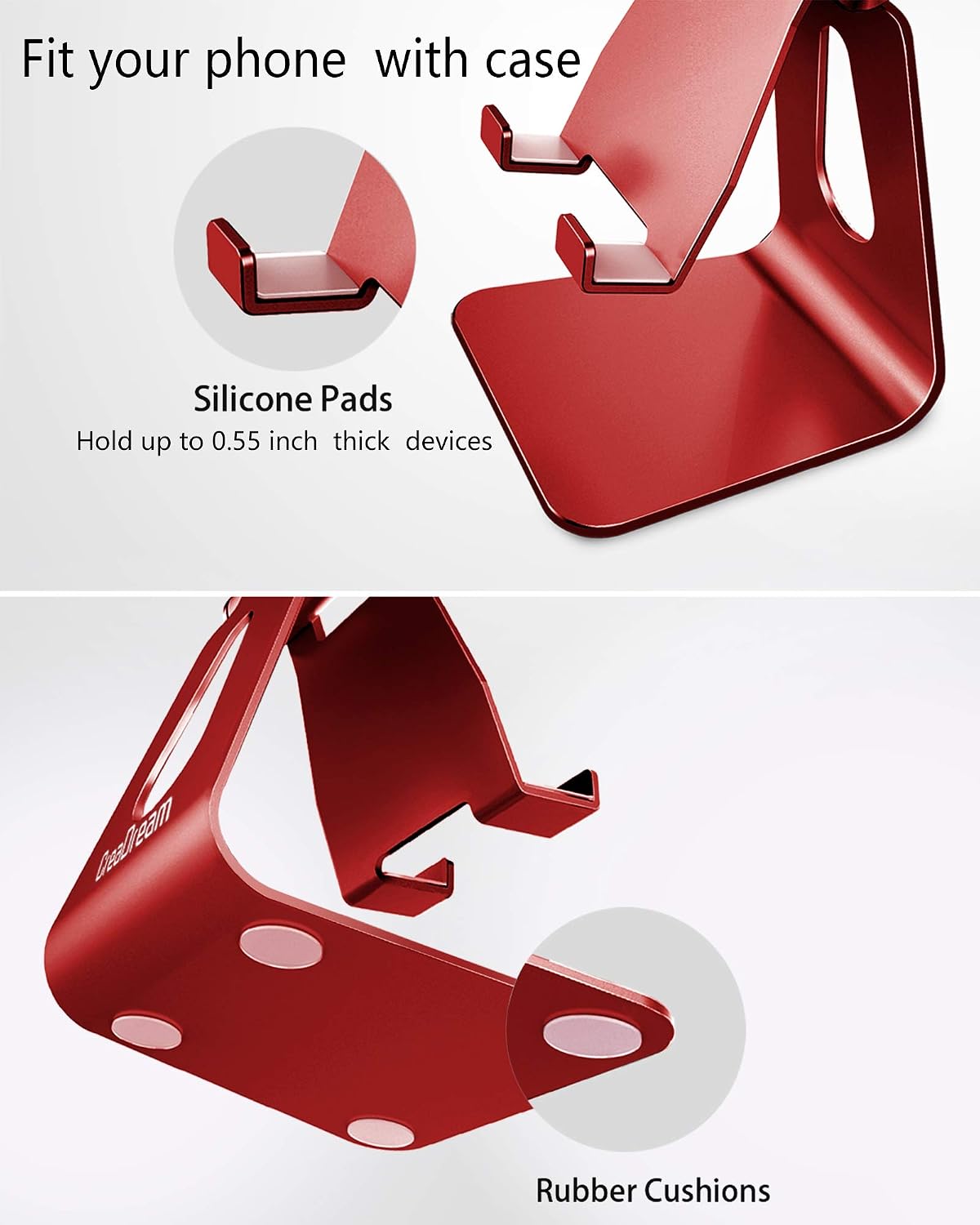 CreaDream Aluminum , Adjustable Phone Holder for Desk