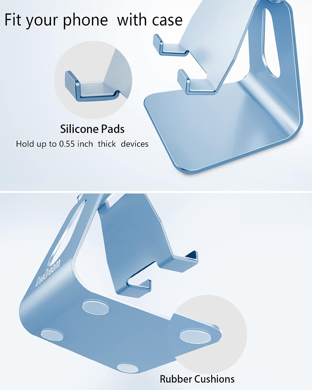 CreaDream Aluminum , Adjustable Phone Holder for Desk