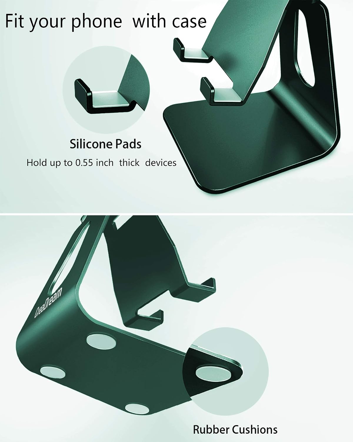 CreaDream Aluminum , Adjustable Phone Holder for Desk