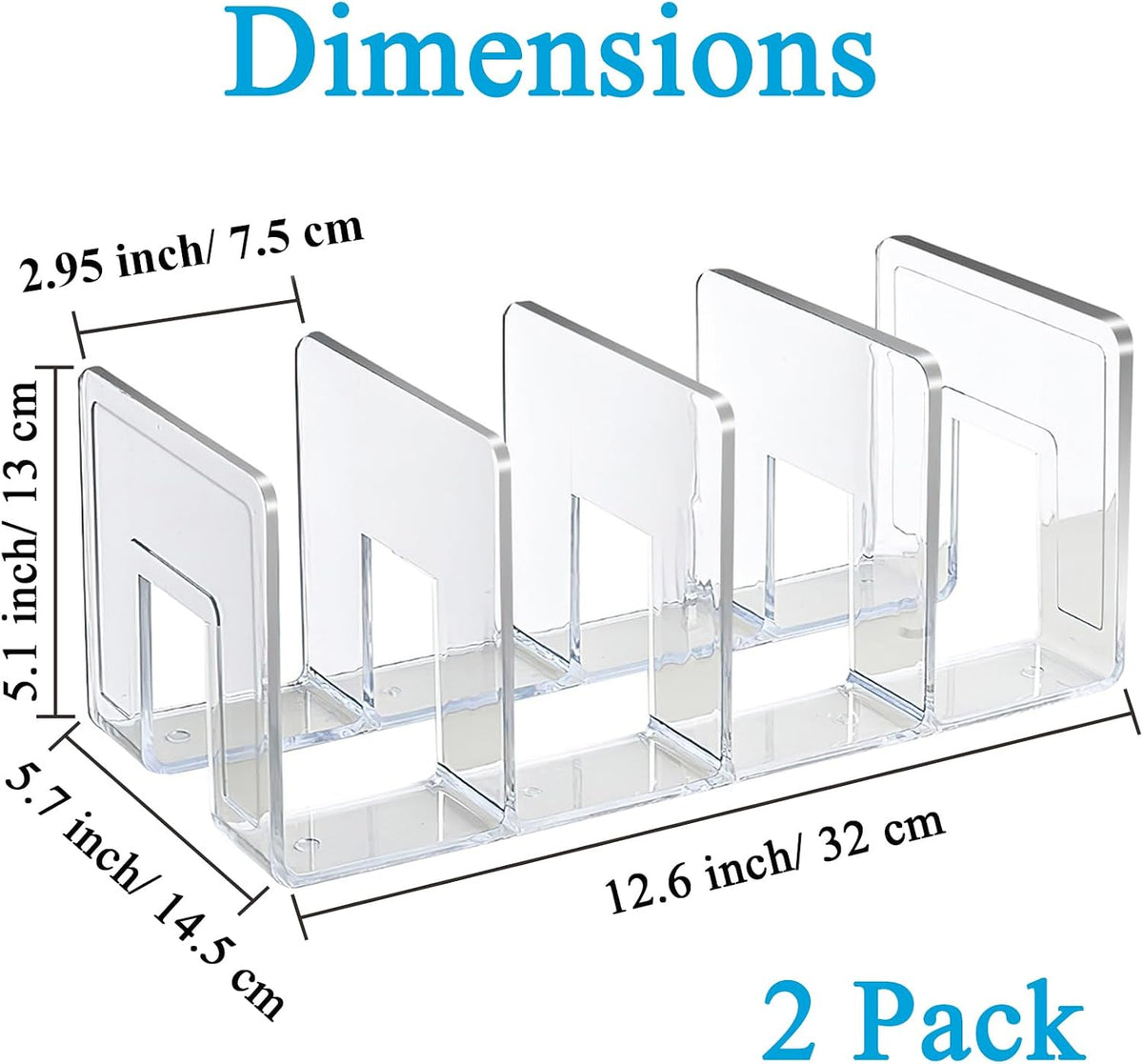 Acrylic File Sorter, Clear File Holder Acrylic Desk Organizer, Sturdy Desktop Files Organizer Files Folder Holder Rack for Envelopes Mail Letter Paper Notebook Electronics (4 Sections)