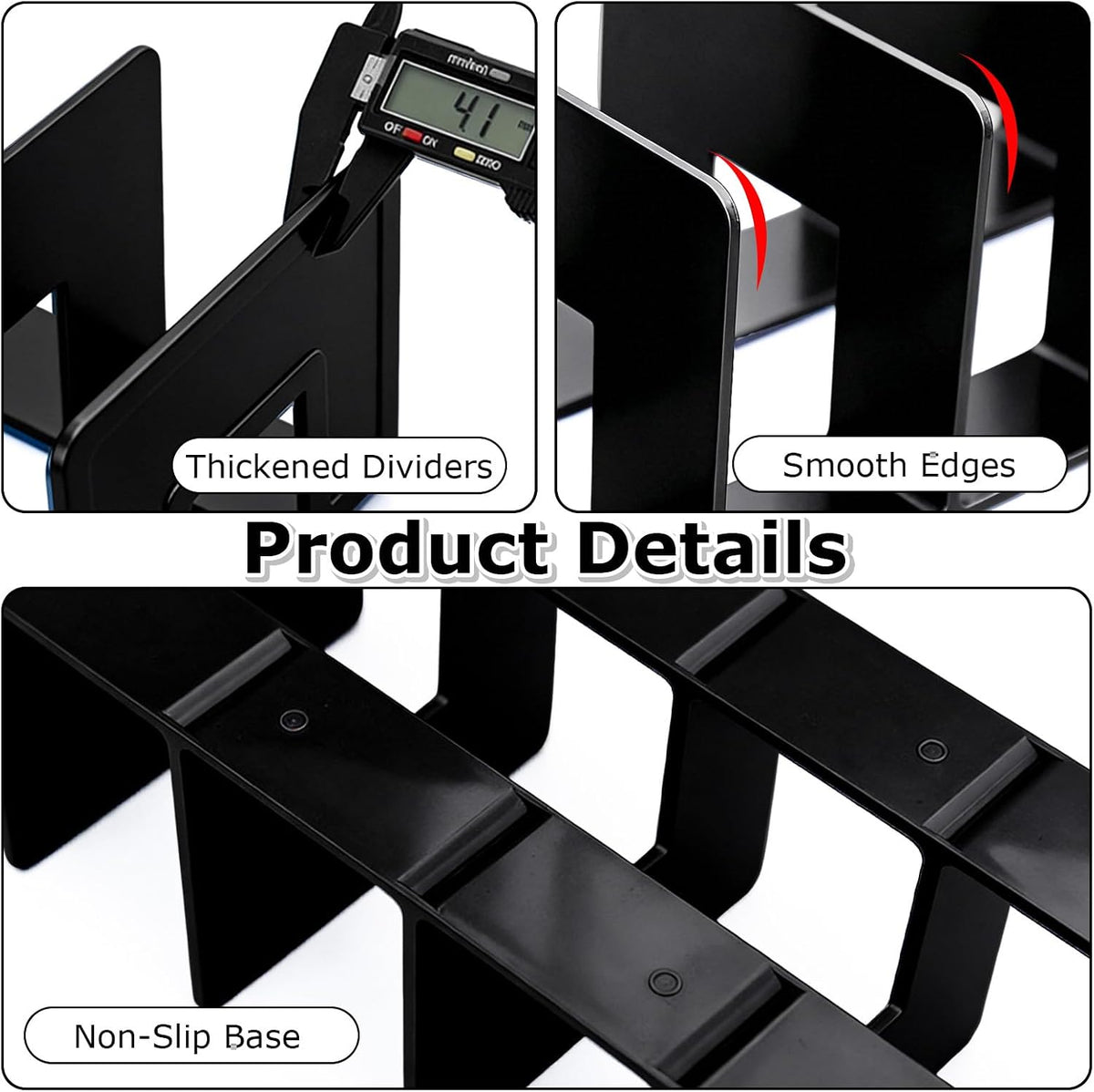 Acrylic File Sorter, Clear File Holder Acrylic Desk Organizer, Sturdy Desktop Files Organizer Files Folder Holder Rack for Envelopes Mail Letter Paper Notebook Electronics (4 Sections)