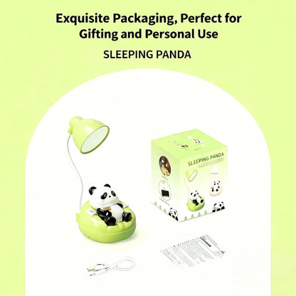 Cute Panda Night Light, Rechargeable Bedside Lamp, 3-Level Touch Control Adjustable, LED Desk Lamp with USB for Bedroom Study Room, Boys Girls Gift (Blue)