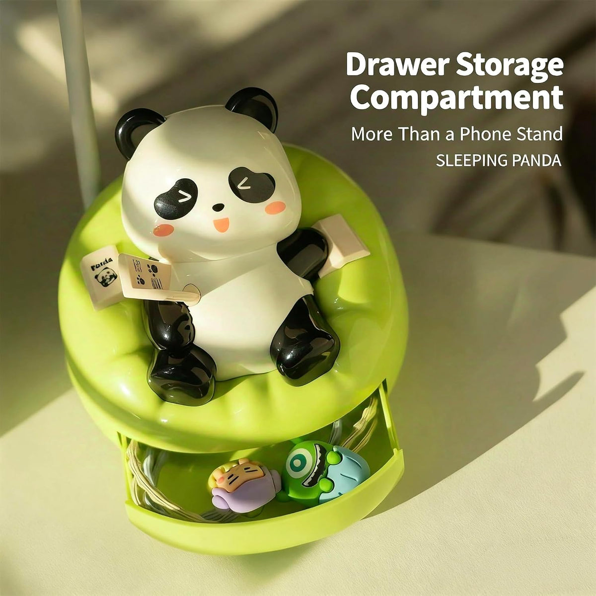 Cute Panda Night Light, Rechargeable Bedside Lamp, 3-Level Touch Control Adjustable, LED Desk Lamp with USB for Bedroom Study Room, Boys Girls Gift (Blue)