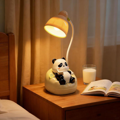 Cute Panda Night Light, Rechargeable Bedside Lamp, 3-Level Touch Control Adjustable, LED Desk Lamp with USB for Bedroom Study Room, Boys Girls Gift (Blue)