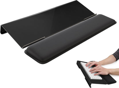 Computer Keyboard Wrist Rest, Keyboard Riser Stand for Desktop