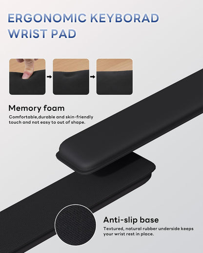 Computer Keyboard Wrist Rest, Keyboard Riser Stand for Desktop